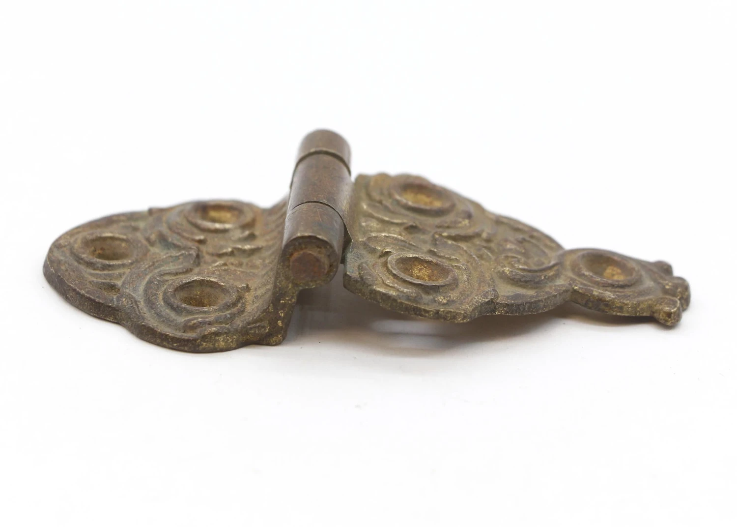 Antique 4 In. Victorian Bronze Offset Ice Box Hinge 4 Antique 4 In. Victorian Bronze Offset Ice Box Hinge - Image 2