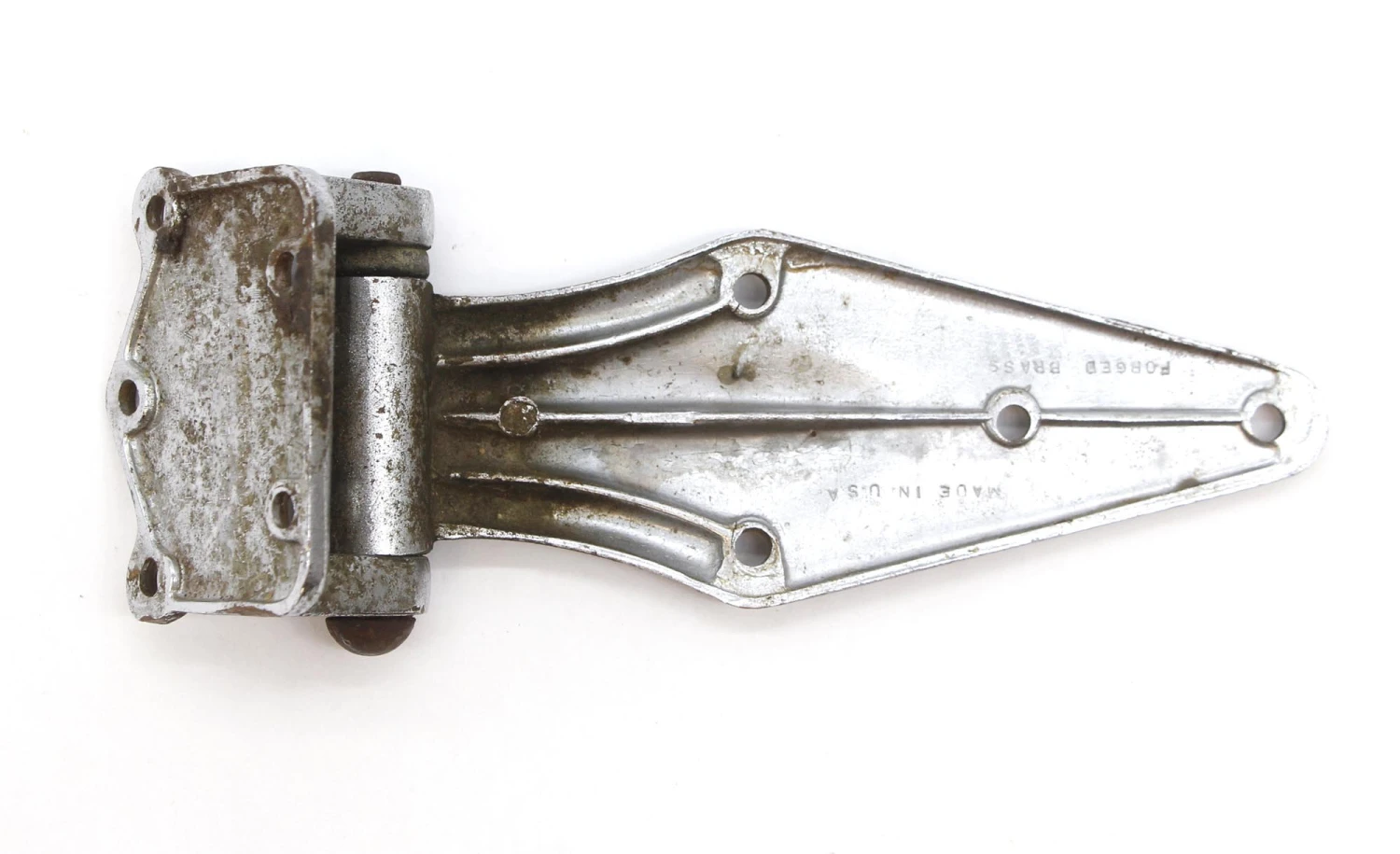 Vintage 7.5 In. Kason Nickel Plated Brass Ice Box Hinge 4 Vintage 7.5 In. Kason Nickel Plated Brass Ice Box Hinge - Image 2