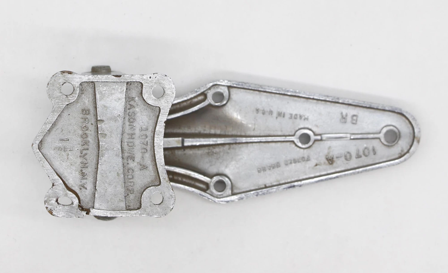 Vintage 6.5 In. Kason Nickel Brass Ice Box Hinge 4 Vintage 6.5 In. Kason Nickel Brass Ice Box Hinge - Image 2