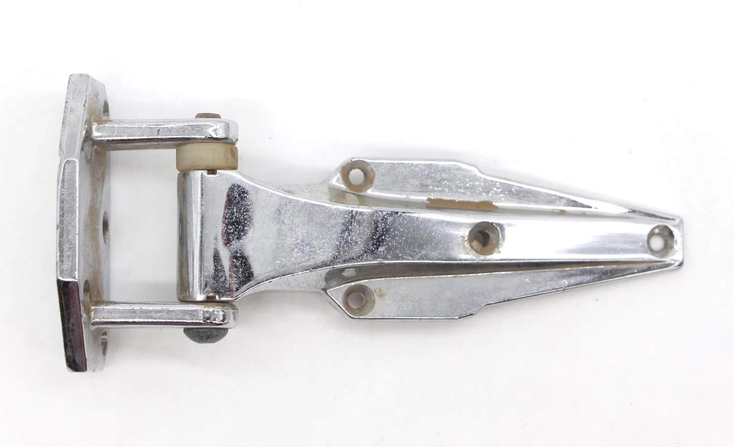 Vintage 6 In. Chrome Brass Ice Box Door Hinge 4 Vintage 6 In. Chrome Brass Ice Box Door Hinge - Image 2
