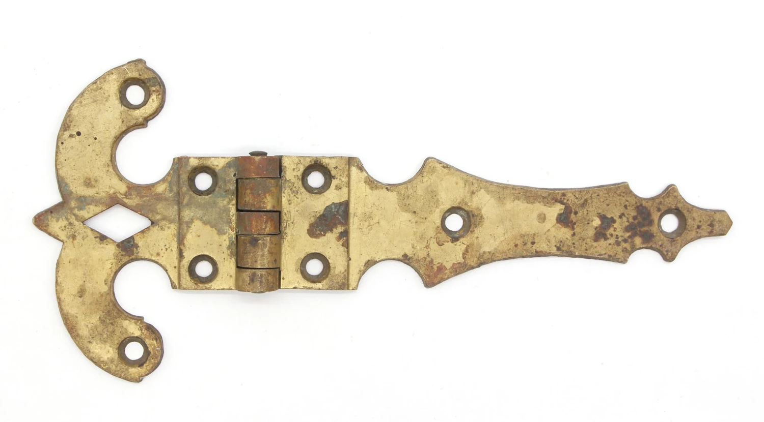 Reclaimed 11.625 In. Brass Ice Box Door Hinge 3 Reclaimed 11.625 In. Brass Ice Box Door Hinge