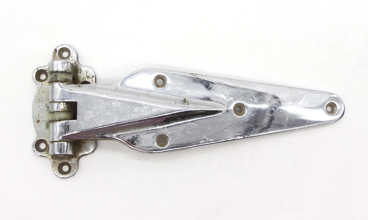 Vintage 13 In. Chrome Brass Ice Box Door Hinge 3 Vintage 13 In. Chrome Brass Ice Box Door Hinge