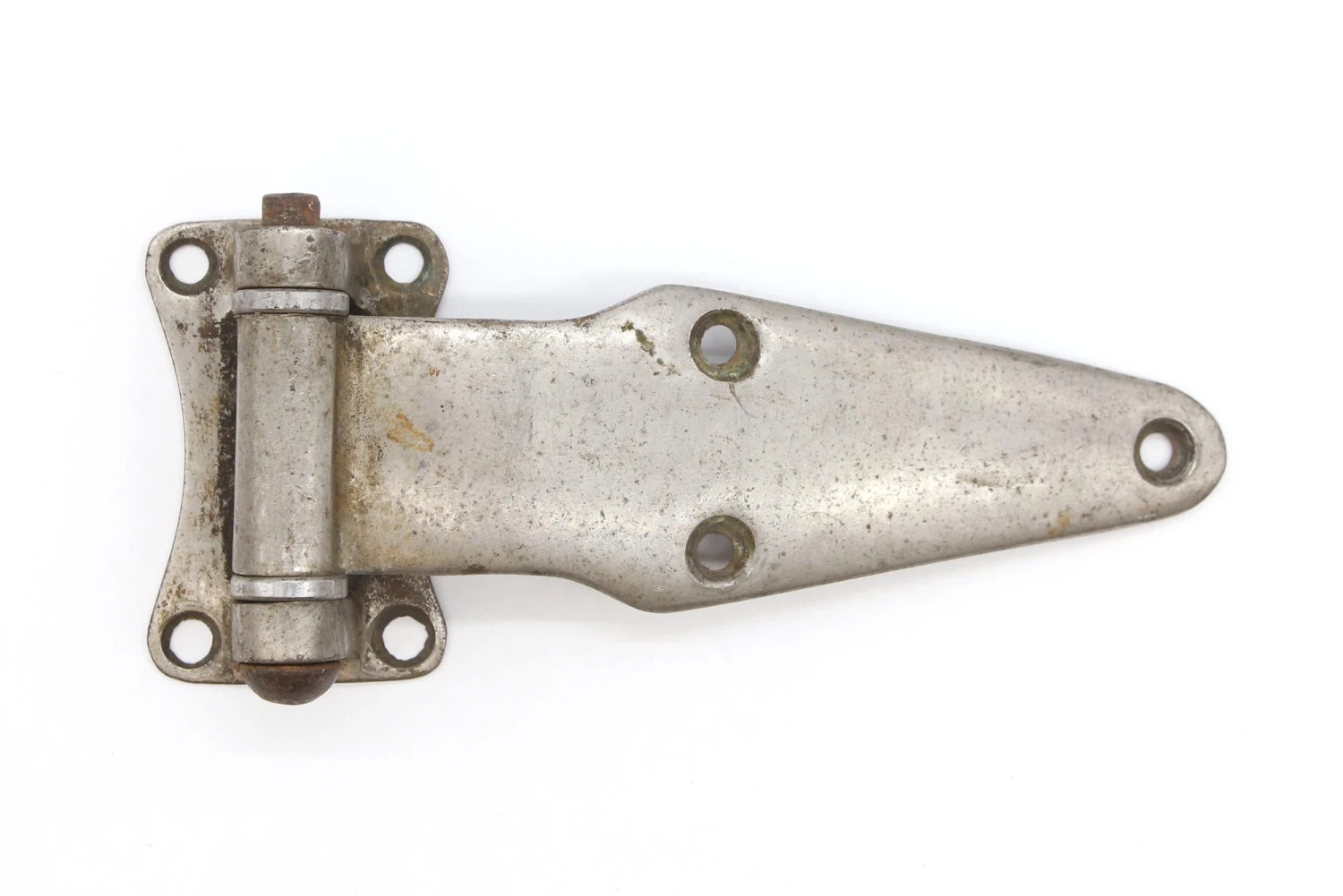 Vintage 7.5 In. Nickel Plated Brass Offset Ice Box Door Hinge 3 Vintage 7.5 In. Nickel Plated Brass Offset Ice Box Door Hinge