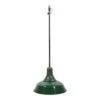 20.5 In. Green Enameled Steel Industrial Factory Pole Pendant Light