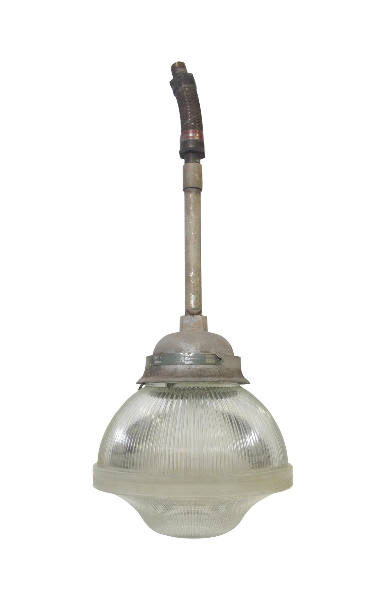 Crouse Hinds Industrial Pendant Light With Holophane Glass 3 Crouse Hinds Industrial Pendant Light With Holophane Glass