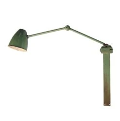 European Vintage Green Workshop Desk Table Light