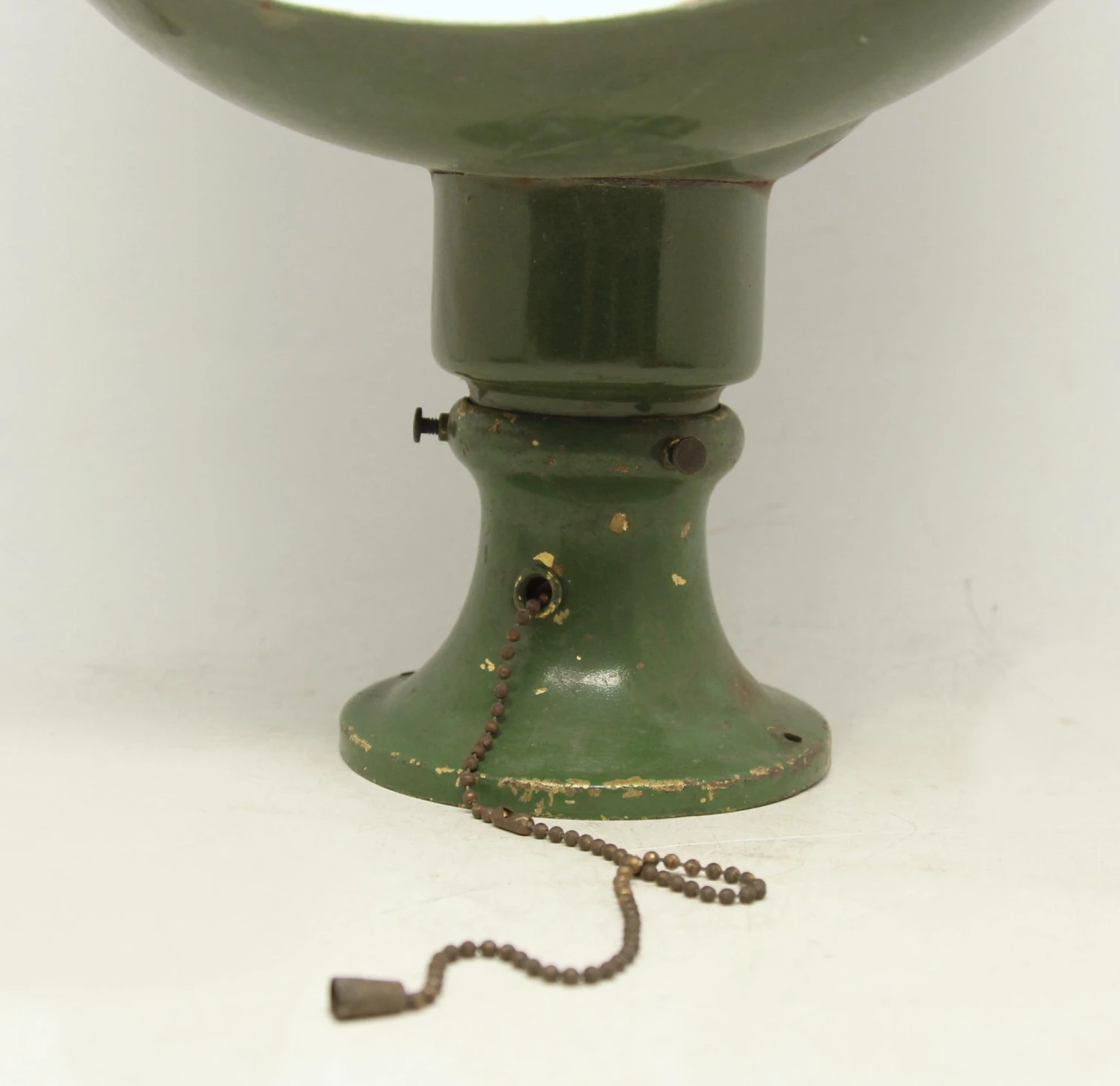 Vintage Green Steel Angled Shade Flush Mount Light 5 Vintage Green Steel Angled Shade Flush Mount Light - Image 3