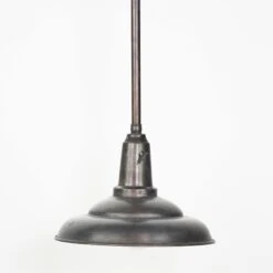 Vintage 9 In. Gun Metal Finish Steel Industrial Pole Pendant Light 11 Vintage 9 In. Gun Metal Finish Steel Industrial Pole Pendant Light -OGT Sale Store industrial commercial for sale q283099
