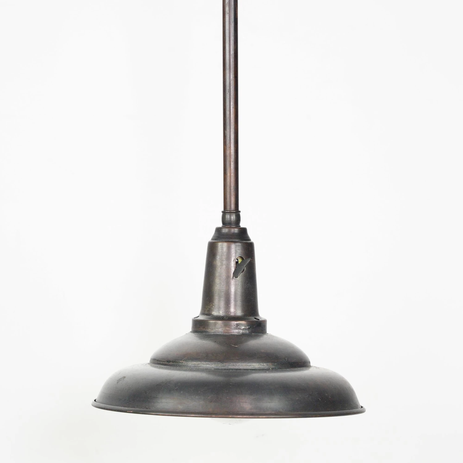 Vintage 9 In. Gun Metal Finish Steel Industrial Pole Pendant Light 5 Vintage 9 In. Gun Metal Finish Steel Industrial Pole Pendant Light - Image 3