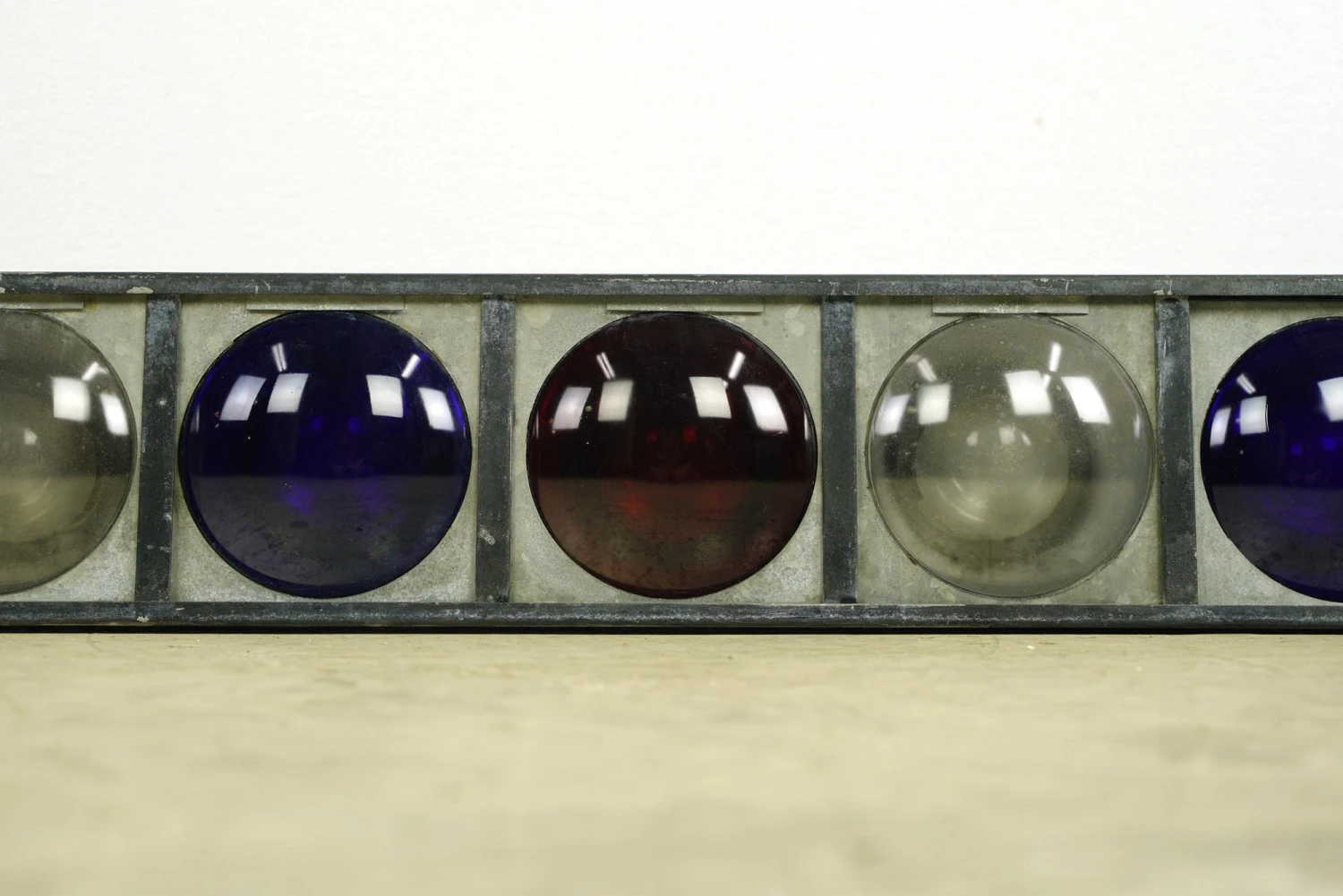 Vintage 56 In. Red, White & Blue Lens Steel Frame Stage Lights 5 Vintage 56 In. Red, White & Blue Lens Steel Frame Stage Lights - Image 3