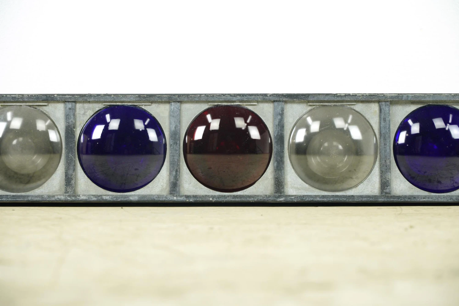 Vintage Red, White & Blue Lens 56 In. Steel Frame Stage Lights 5 Vintage Red, White & Blue Lens 56 In. Steel Frame Stage Lights - Image 3