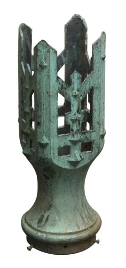 Gothic Cast Bronze Base For Exterior Light