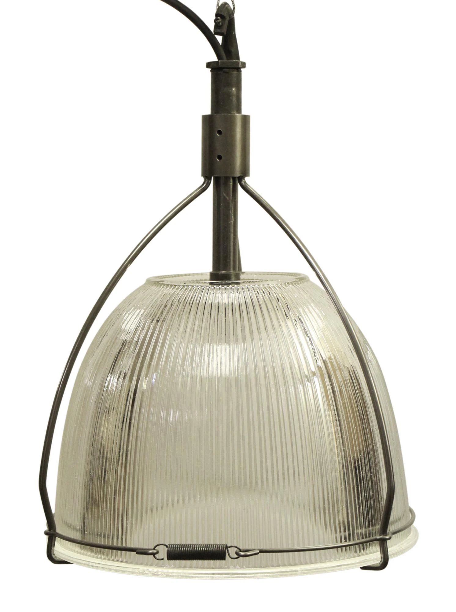Reclaimed Factory Industrial Holophane Glass 15 In. Pendant Light 4 Reclaimed Factory Industrial Holophane Glass 15 In. Pendant Light - Image 2