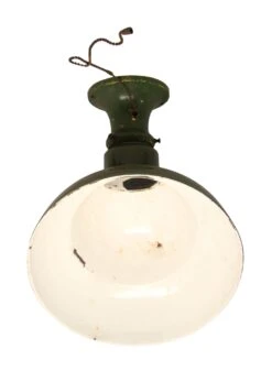 Vintage Green Steel Angled Shade Flush Mount Light 11 Vintage Green Steel Angled Shade Flush Mount Light -OGT Sale Store industrial commercial m231257