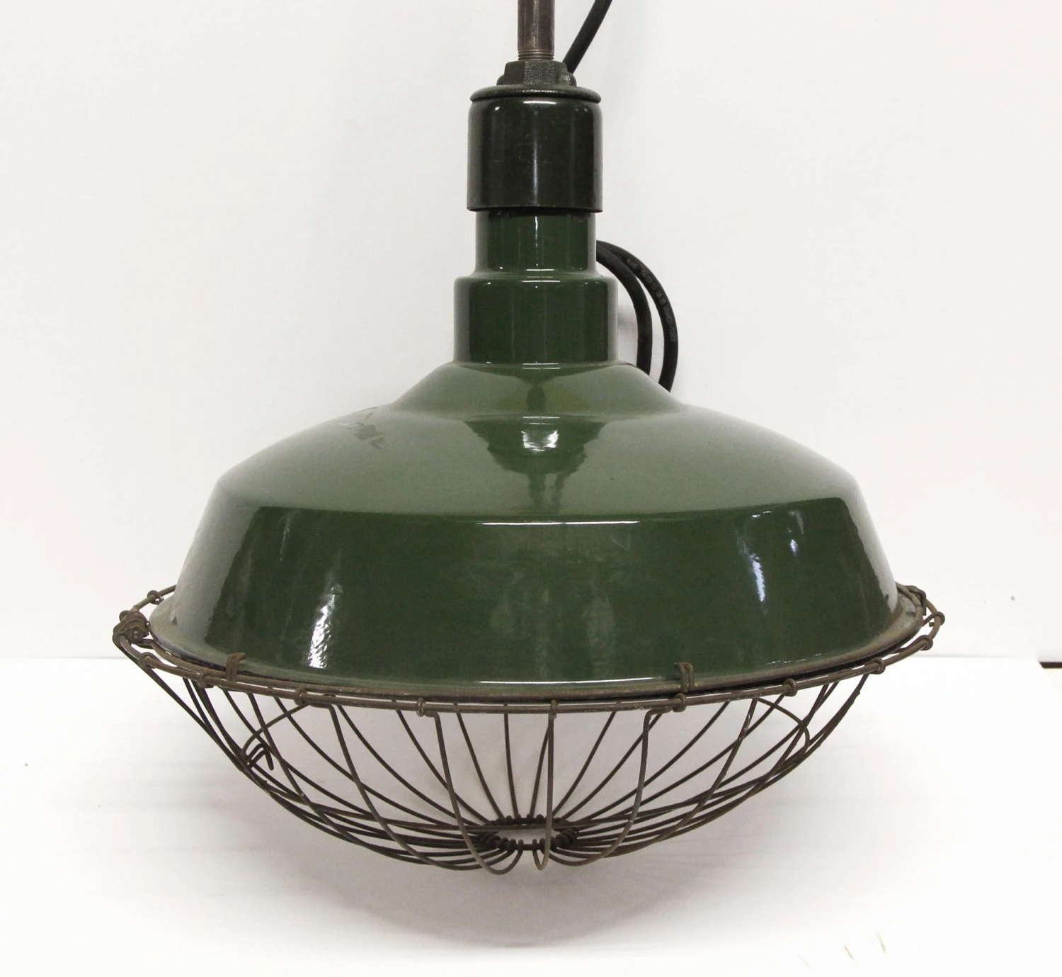 Industrial Green Caged 20 In. Pendant Light 4 Industrial Green Caged 20 In. Pendant Light - Image 2