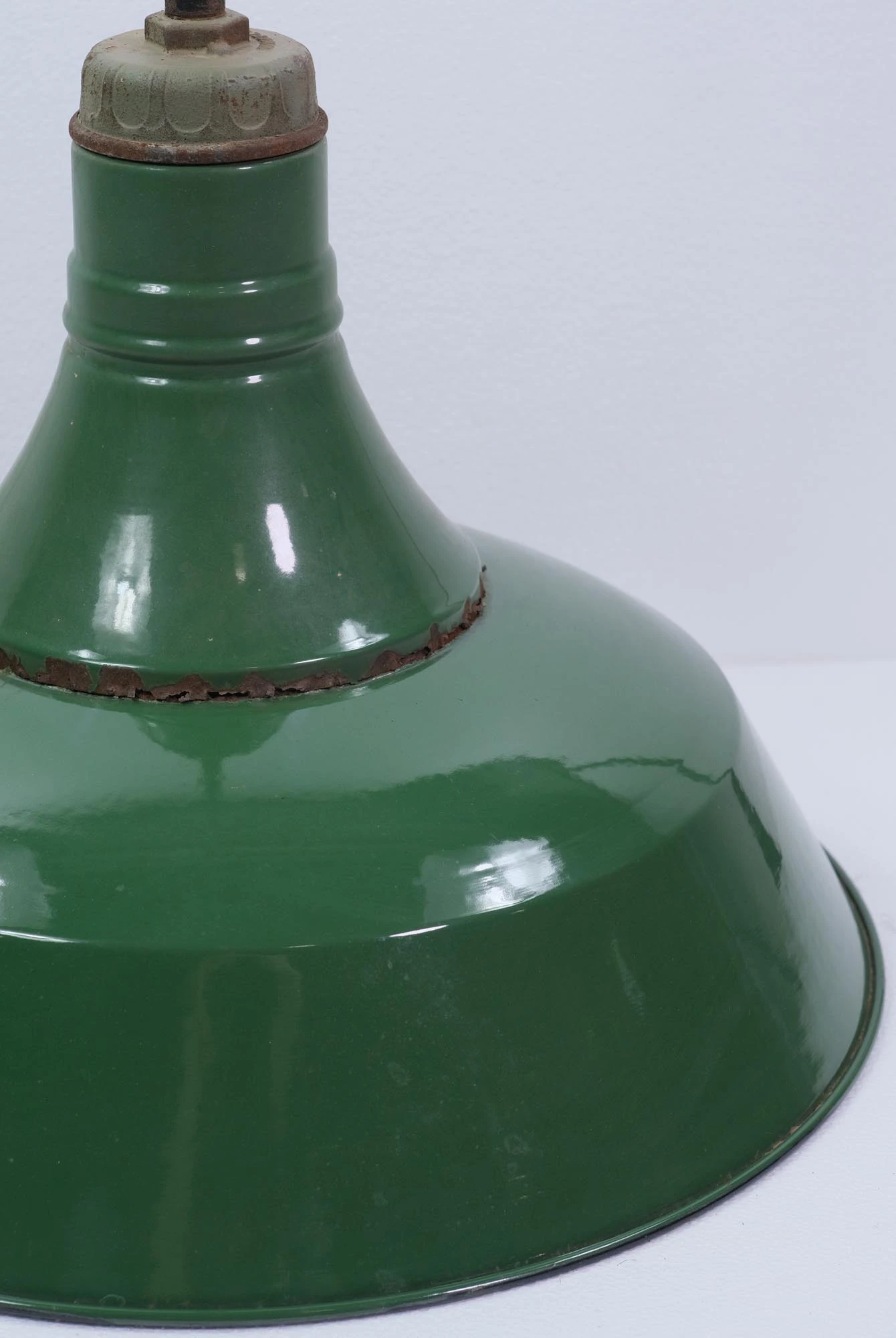 20.5 In. Green Enameled Steel Industrial Factory Pole Pendant Light 4 20.5 In. Green Enameled Steel Industrial Factory Pole Pendant Light - Image 2