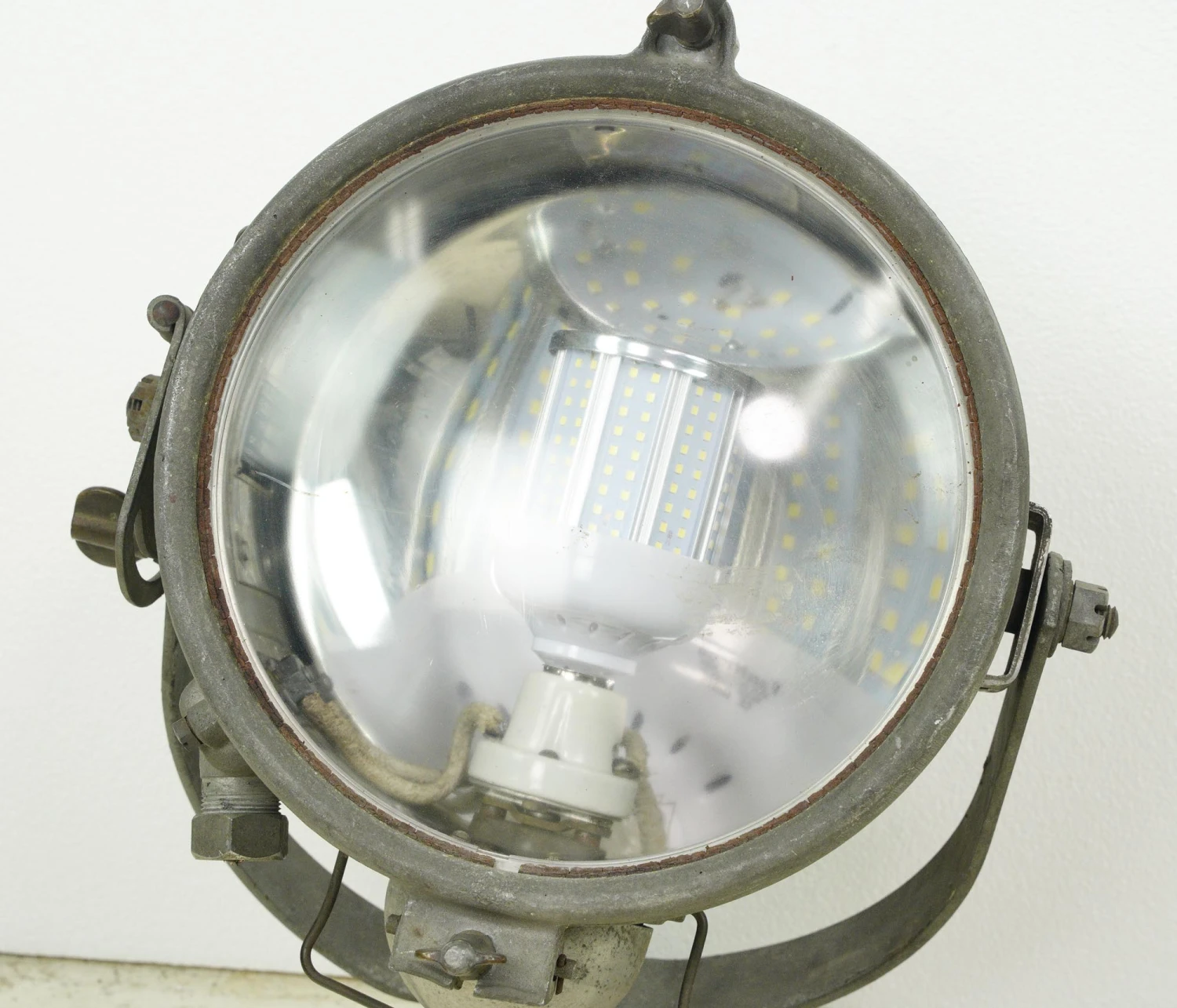 Reclaimed Steel Golden Glow Flood Nautical Industrial Light 4 Reclaimed Steel Golden Glow Flood Nautical Industrial Light - Image 2