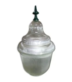 Reclaimed Ribbed Glass Street Light Globe From Purdue University