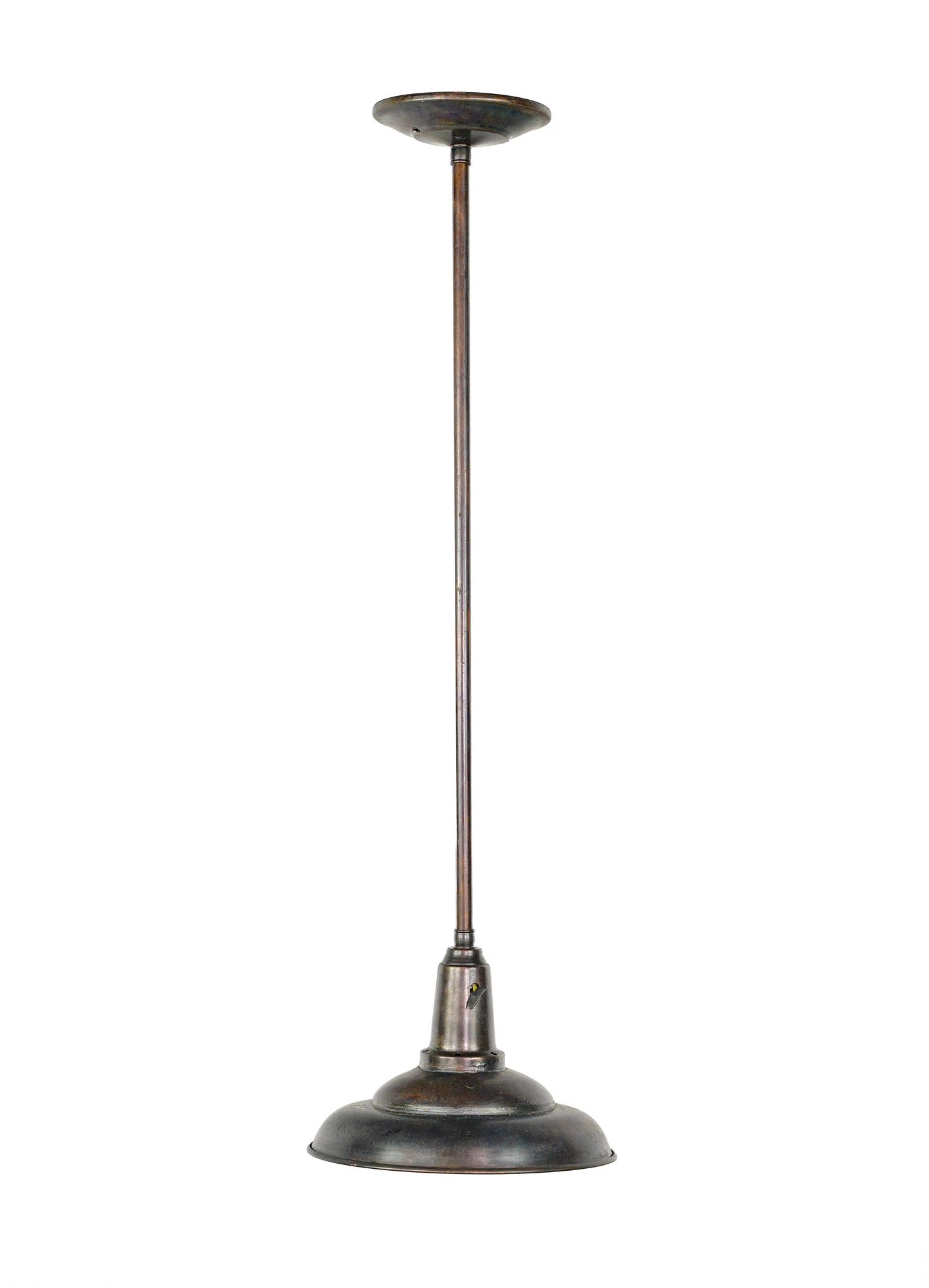 Vintage 9 In. Gun Metal Finish Steel Industrial Pole Pendant Light 3 Vintage 9 In. Gun Metal Finish Steel Industrial Pole Pendant Light