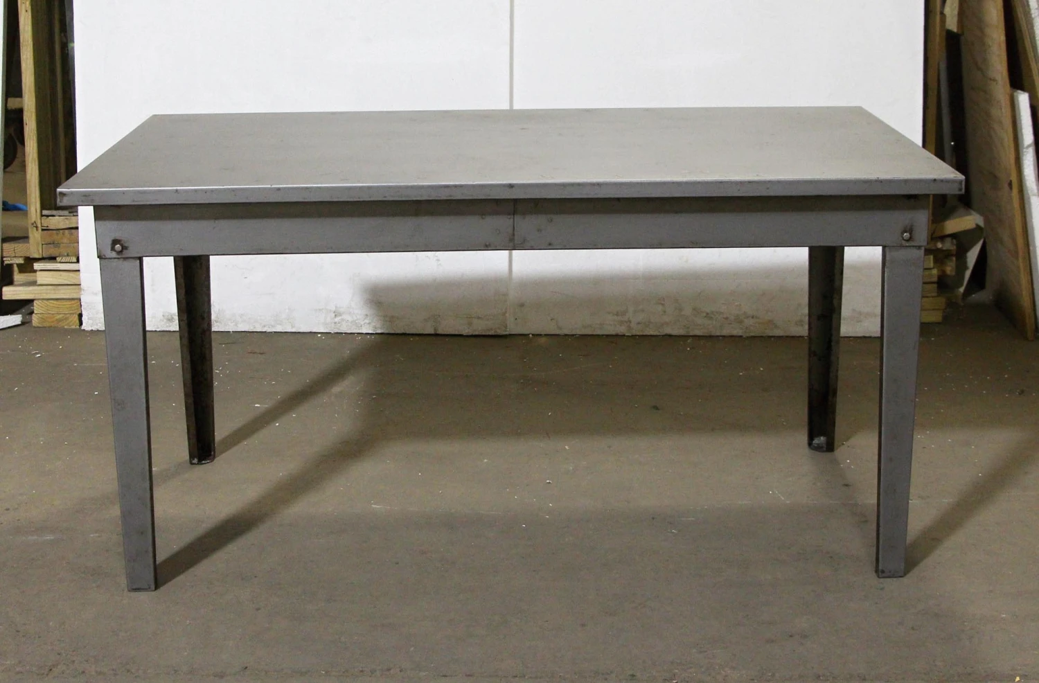 Industrial 5 Foot Stripped Steel Table 5 Industrial 5 Foot Stripped Steel Table - Image 3