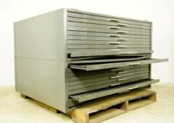 Reclaimed Steel Flat Filing Cabinet With Folding Shelves 13 Reclaimed Steel Flat Filing Cabinet With Folding Shelves -OGT Sale Store industrial for sale q280298