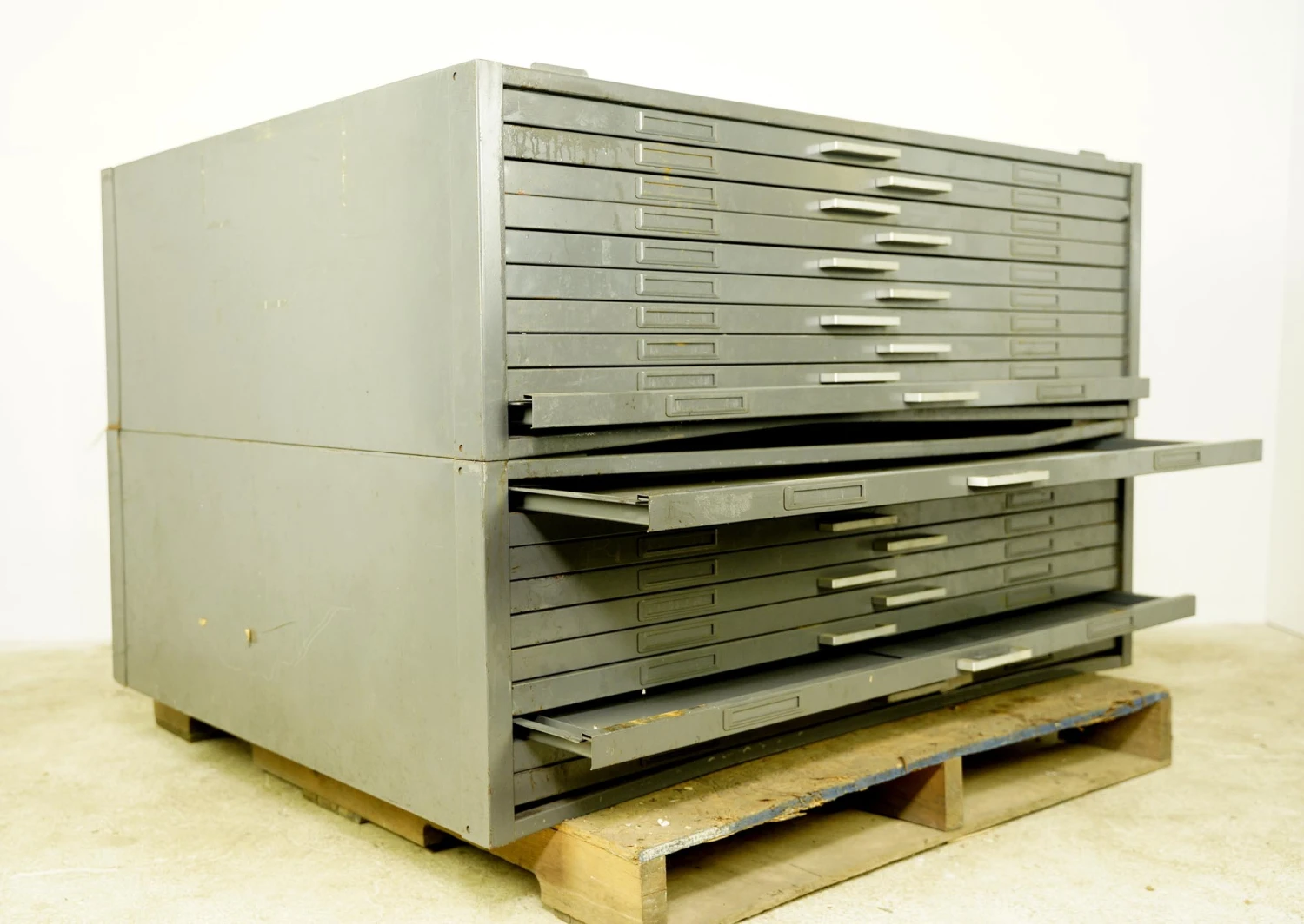 Reclaimed Steel Flat Filing Cabinet With Folding Shelves 5 Reclaimed Steel Flat Filing Cabinet With Folding Shelves - Image 3