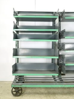 Industrial Gray Steel Double Adjustable Tray Rolling Cart 16 Industrial Gray Steel Double Adjustable Tray Rolling Cart -OGT Sale Store industrial for sale q284576