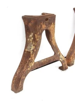 Pair Of 21.5 In. Rusted Machine Base Cast Iron Legs 8 Pair Of 21.5 In. Rusted Machine Base Cast Iron Legs -OGT Sale Store industrial machine legs for sale q276291