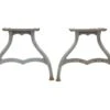 Pair Of 23.5 In. Painted Gray Cast Iron Industrial Legs