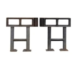 Pair Of Cast Iron Antique Floor Mount Machine Legs