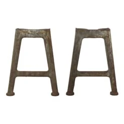 Pair Of Cast Iron Industrial Antique Table Legs