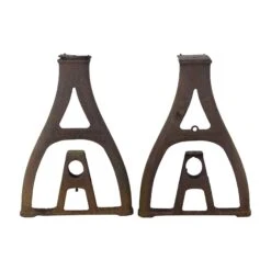 Pair Of F.E. Wells & Son Cast Iron Industrial Machine Legs