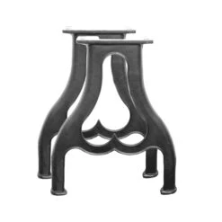 Pair Of Raw Heart Industrial Machine Cast Iron Table Legs
