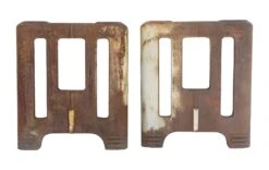 Pair Of Reclaimed 28 In. Industrial Cast Iron Table Legs