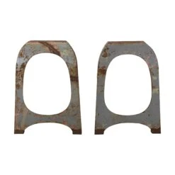 Pair Of Rounded Cast Iron Industrial Legs