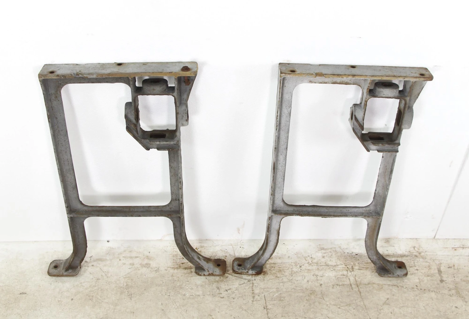 Pair Of Industrial Cast Iron Machine Table Legs 4 Pair Of Industrial Cast Iron Machine Table Legs - Image 2