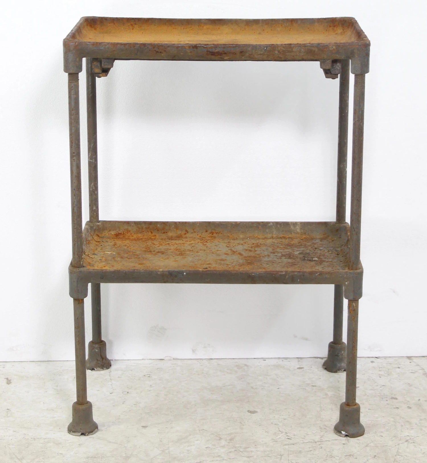 Two Tier Cast Iron Industrial Table 4 Two Tier Cast Iron Industrial Table - Image 2