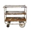 Reclaimed 3 Tier Industrial White Painted Steel Cart 2 Reclaimed 3 Tier Industrial White Painted Steel Cart -OGT Sale Store industrial reclaimed 3 tier industrial white painted steel cart q279236