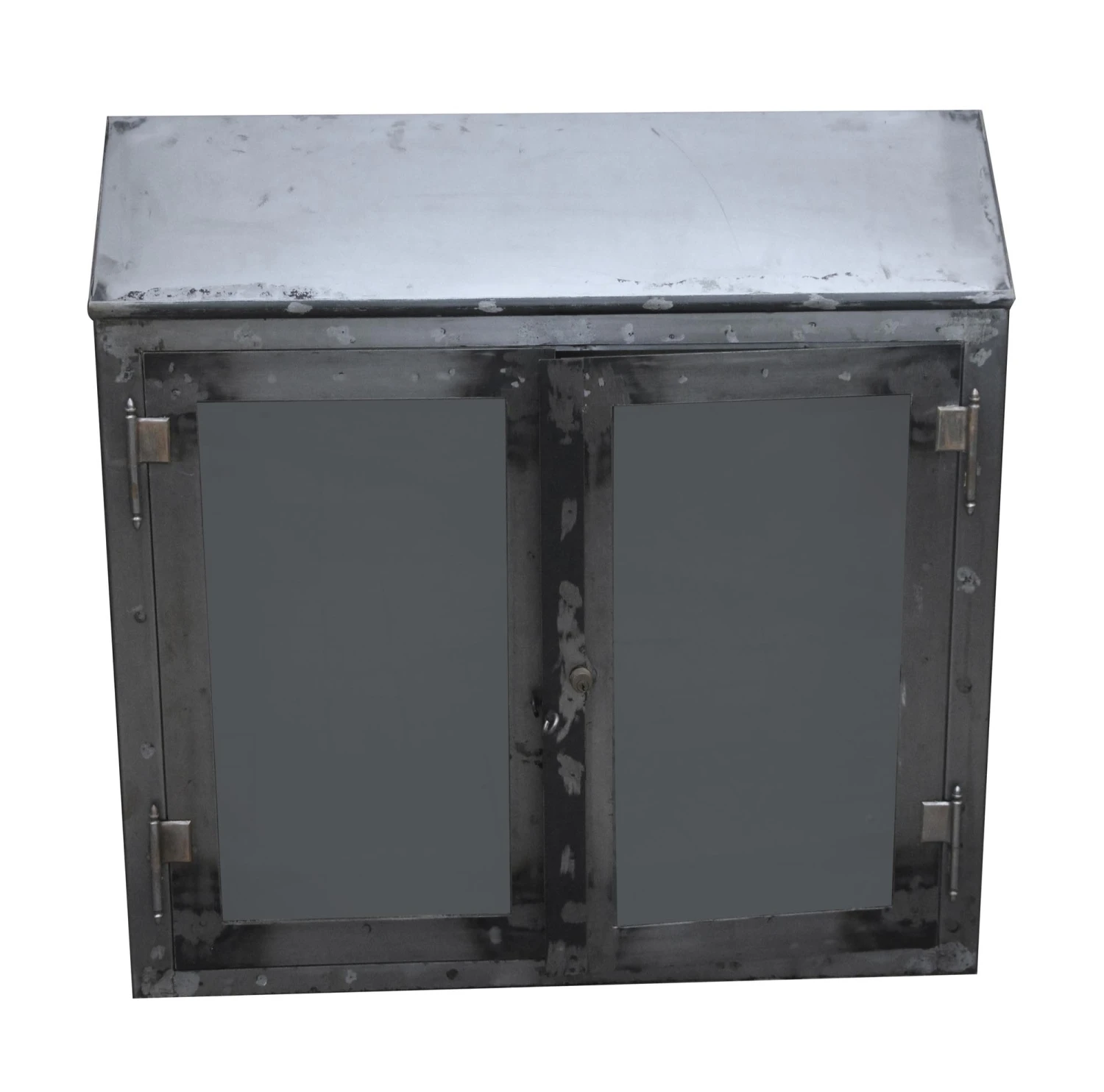 Stripped Steel Cabinet With 2 Doors 3 Stripped Steel Cabinet With 2 Doors