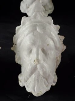 Set Of White Cast Plaster Bearded God Architectural Heads -OGT Sale Store interior materials for sale q283408