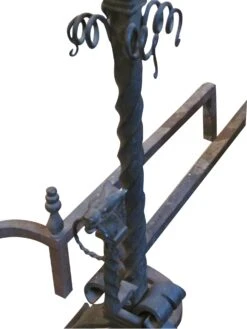 Pair Figural Wrought Iron Andirons 11 Pair Figural Wrought Iron Andirons -OGT Sale Store j149263 04