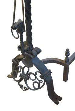 Pair Figural Wrought Iron Andirons 12 Pair Figural Wrought Iron Andirons -OGT Sale Store j149263 05
