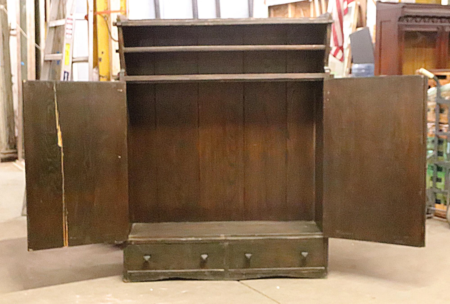 Early Arts & Crafts Oak Storage Cabinet 6 Early Arts & Crafts Oak Storage Cabinet - Image 4