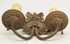 Victorian 2 Arm Brass Beaded Ribbon Wall Sconce 15 Victorian 2 Arm Brass Beaded Ribbon Wall Sconce -OGT Sale Store j155735 07