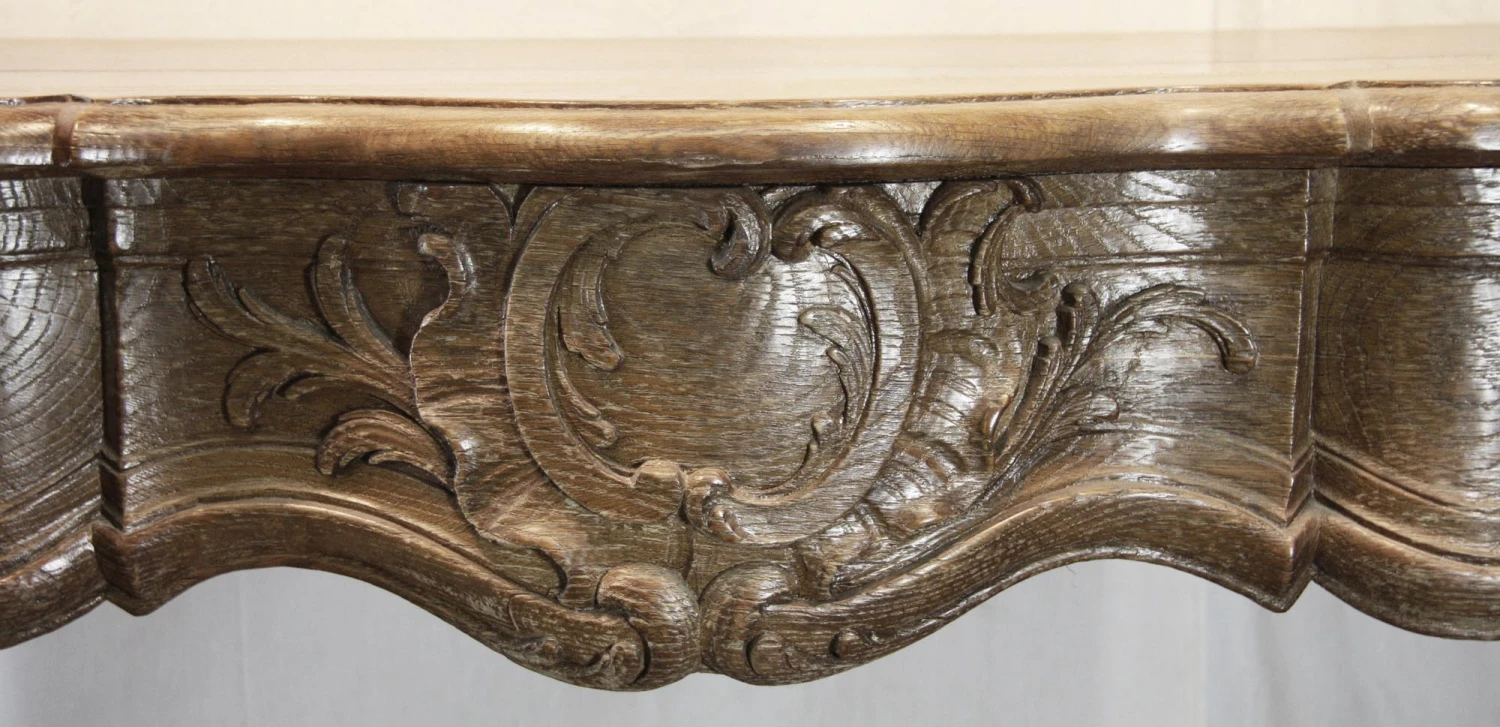 Antique Hand Carved Oak French Provincial Mantel 6 Antique Hand Carved Oak French Provincial Mantel - Image 4