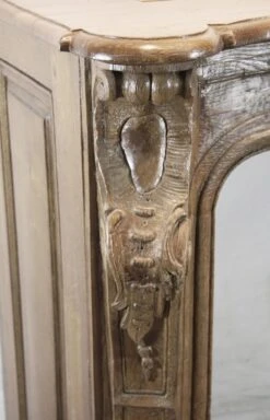 Antique Hand Carved Oak French Provincial Mantel 17 Antique Hand Carved Oak French Provincial Mantel -OGT Sale Store j180232 05