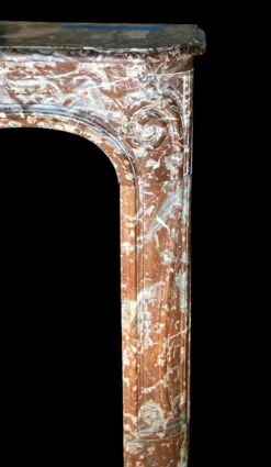 18th Century Louis XV Rouge Royale Brown Marble Mantel 9 18th Century Louis XV Rouge Royale Brown Marble Mantel -OGT Sale Store j180245 04