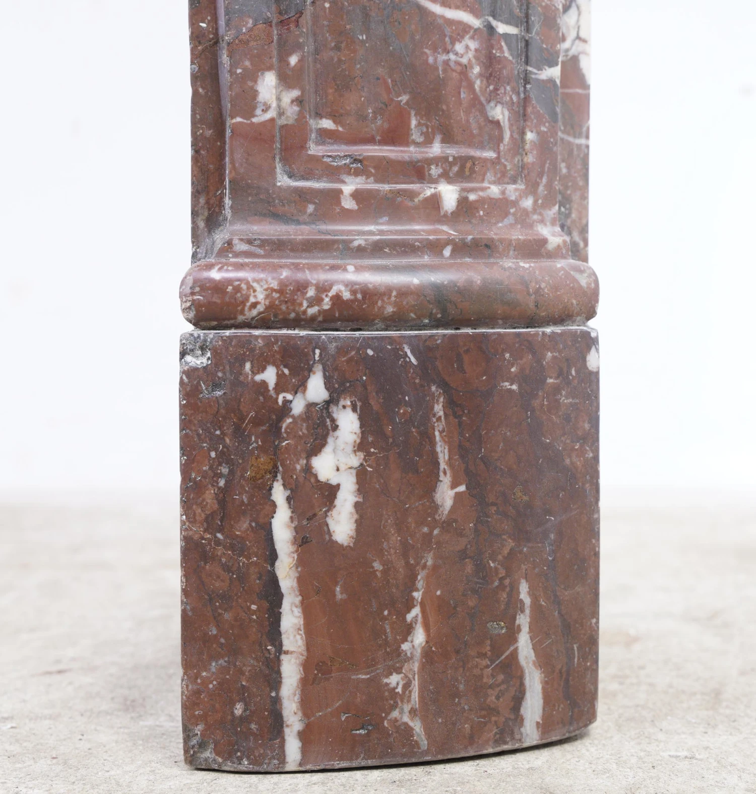 Louis XV Rouge Royale Moderate Scale French Marble Mantel 9 Louis XV Rouge Royale Moderate Scale French Marble Mantel - Image 7