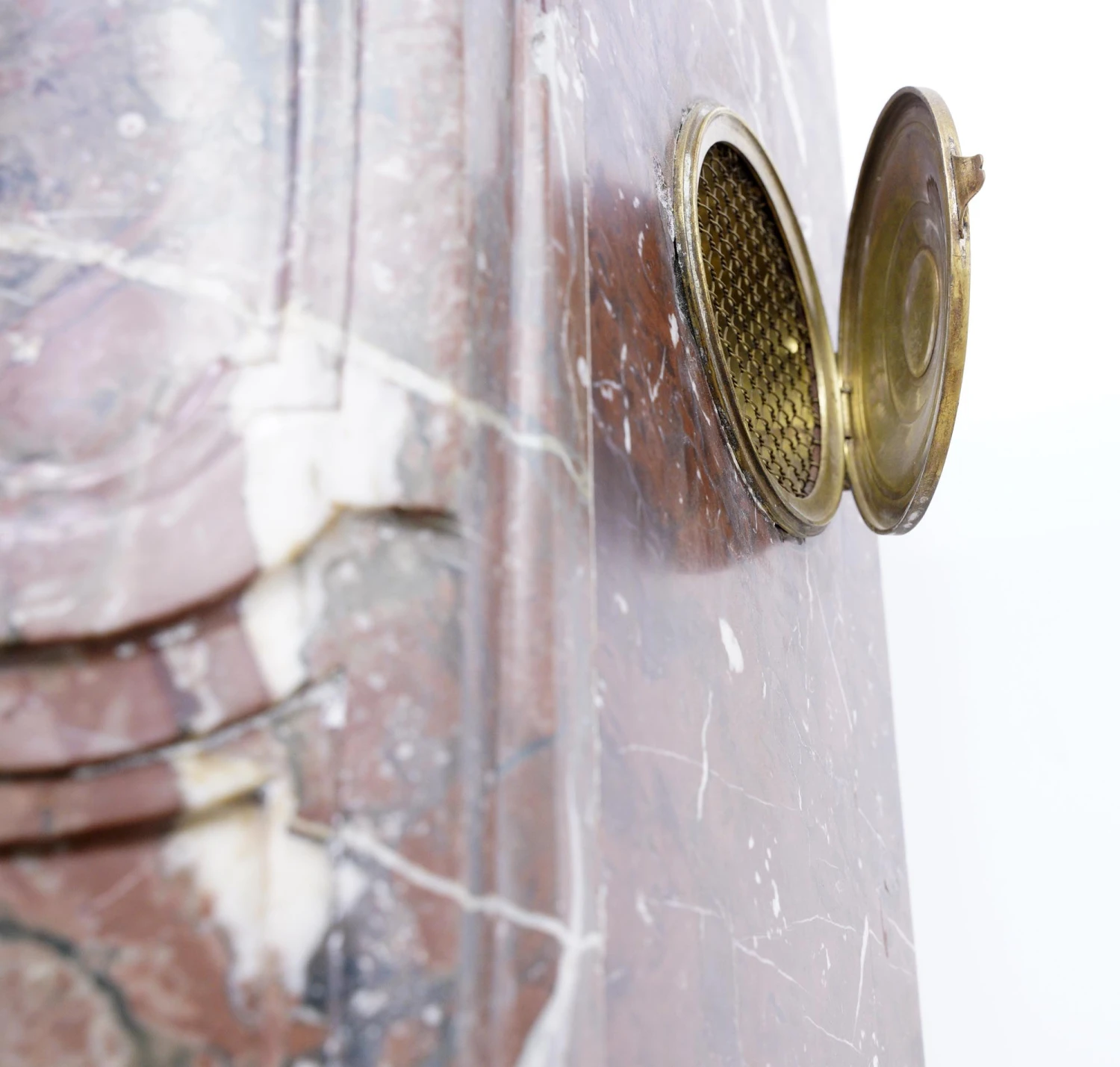 Louis XV Rouge Royale Moderate Scale French Marble Mantel 10 Louis XV Rouge Royale Moderate Scale French Marble Mantel - Image 8