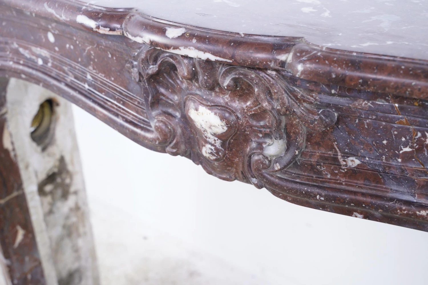 Louis XV Rouge Royale Moderate Scale French Marble Mantel 15 Louis XV Rouge Royale Moderate Scale French Marble Mantel - Image 13